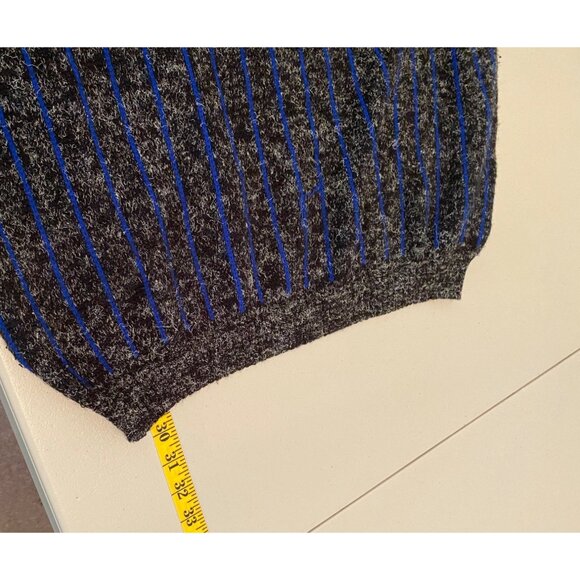 Vintage Mr. Rodia Blue & Black Wool Sweater XL - Picture 4 of 7